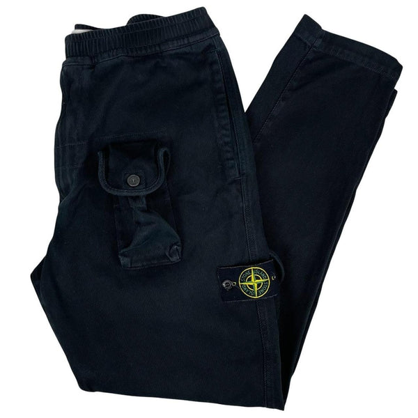 Stone Island AW 2021 Black RE-T Fit Cargo Trousers