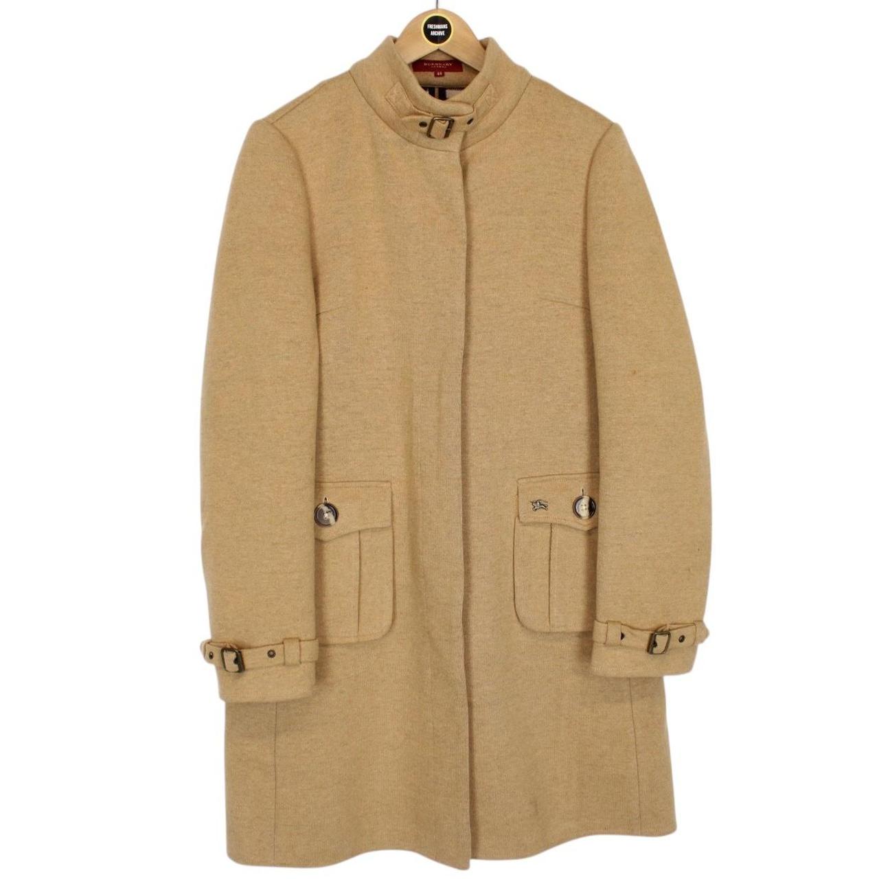 Vintage Burberry London Tan Brown Wool Blend Coat