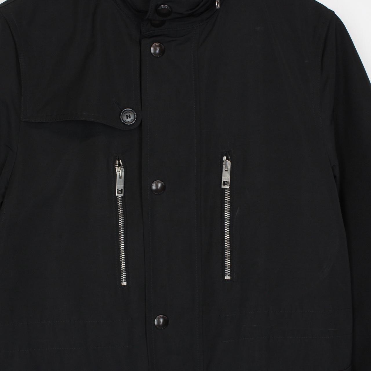 Burberry London Black Full Zip Nova Check Lined Jacket