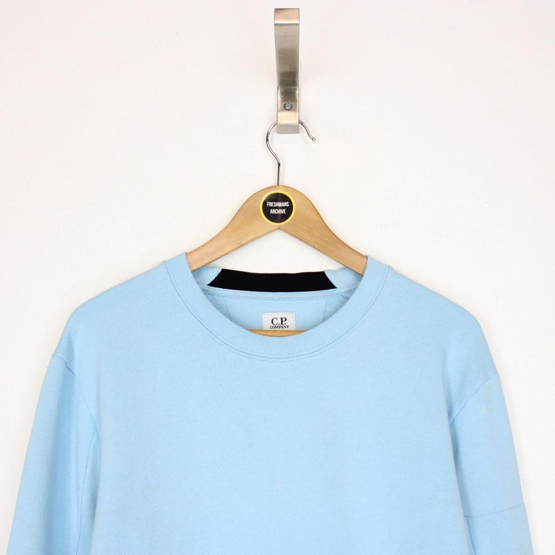 CP Company Light Blue Goggle Lens Cotton Sweatshirt Jumper