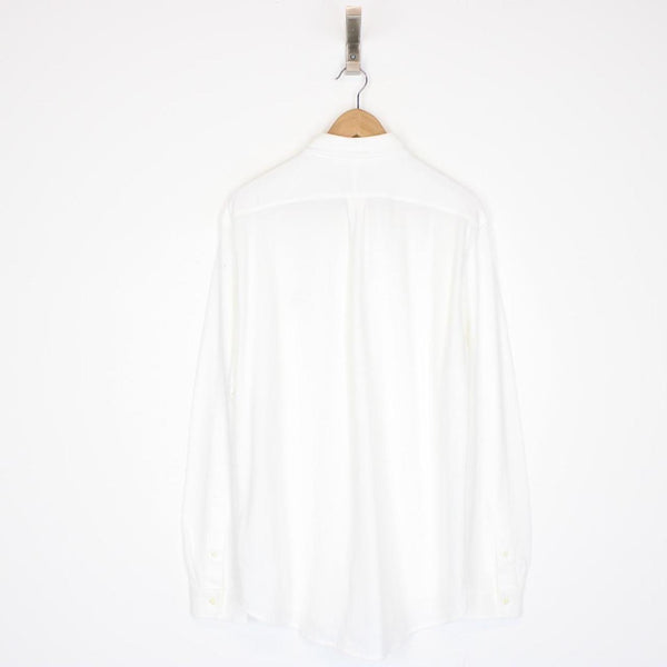 Polo Ralph Lauren White Long Sleeve Cotton Featherweight Mesh Shirt