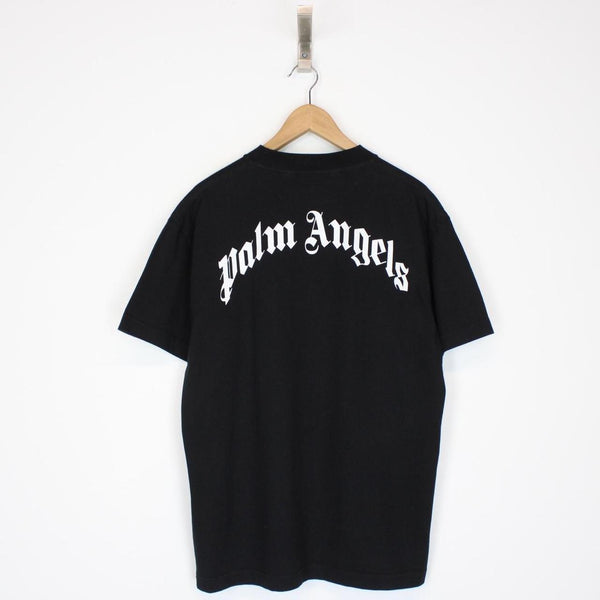 Palm Angels Kill Bear Print Black Short Sleeve Cotton T-Shirt