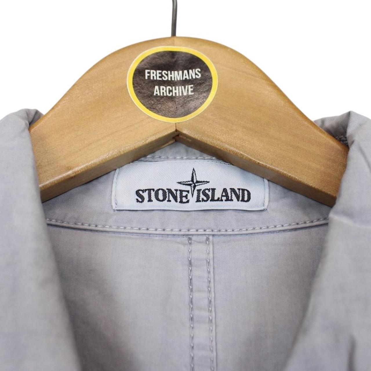 Stone Island SS 2020 Grey Full Zip Cotton Overshirt Jacket