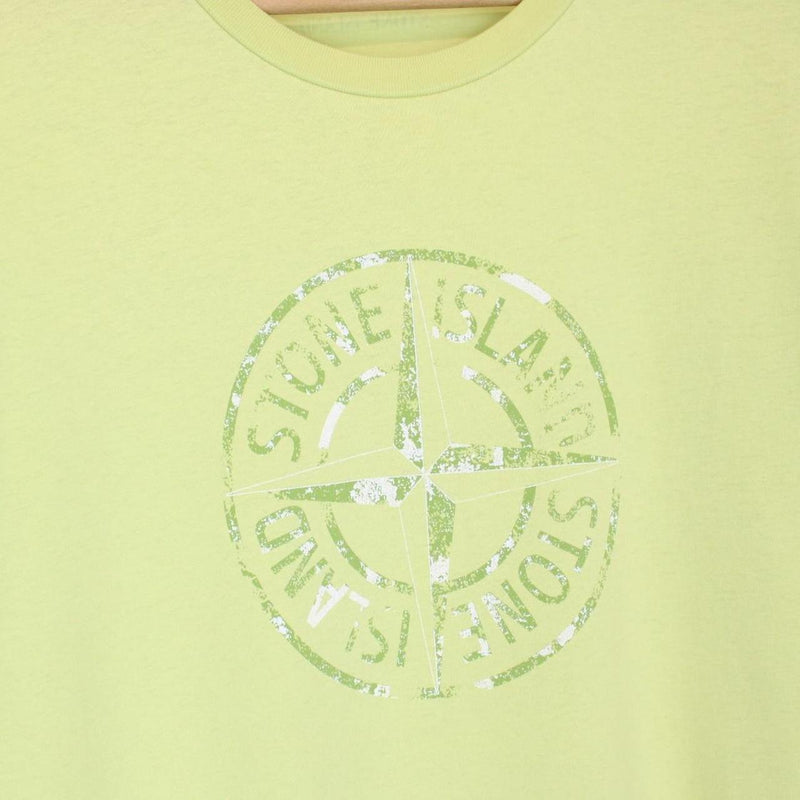 Stone Island SS 2017 Lime Green Short Sleeve Logo Print T-Shirt
