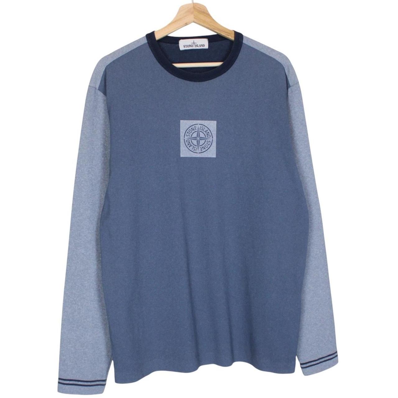 Stone Island SS 2019 Blue Long Sleeve Compass T-Shirt