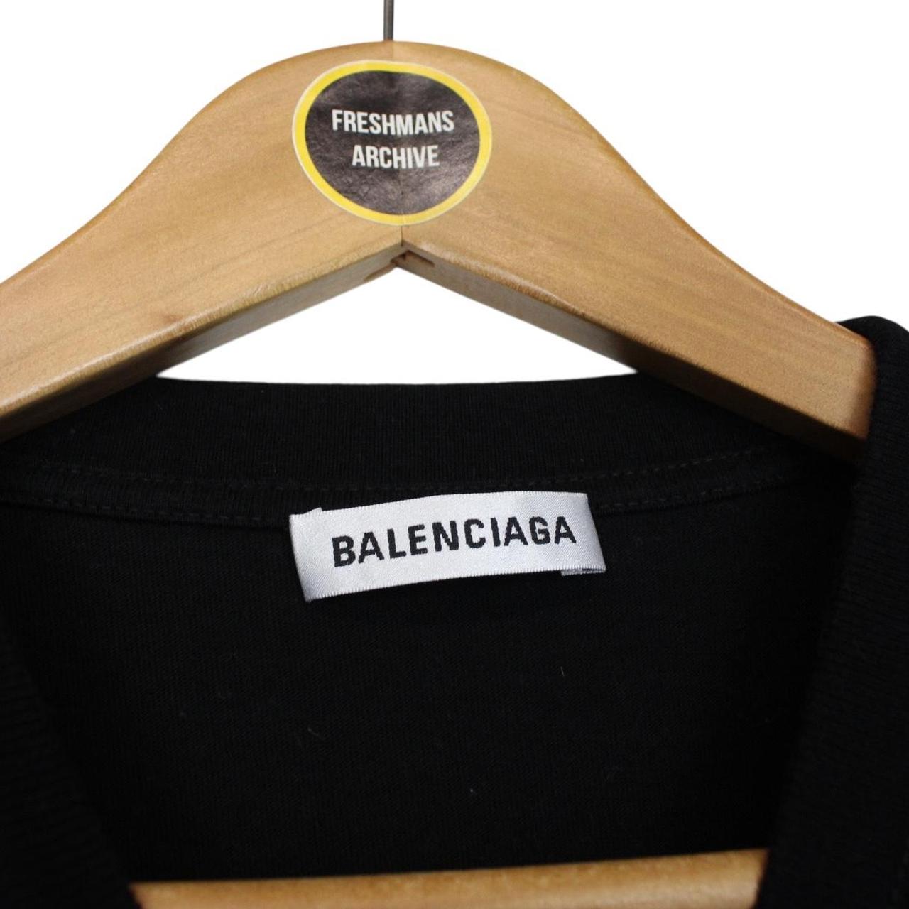 Balenciaga Black Political Campaign Logo Short Sleeve Cotton T-Shirt