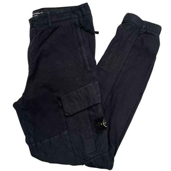 Stone Island AW 2016 Black Slim Fit Cotton/Nylon Cargo Trousers