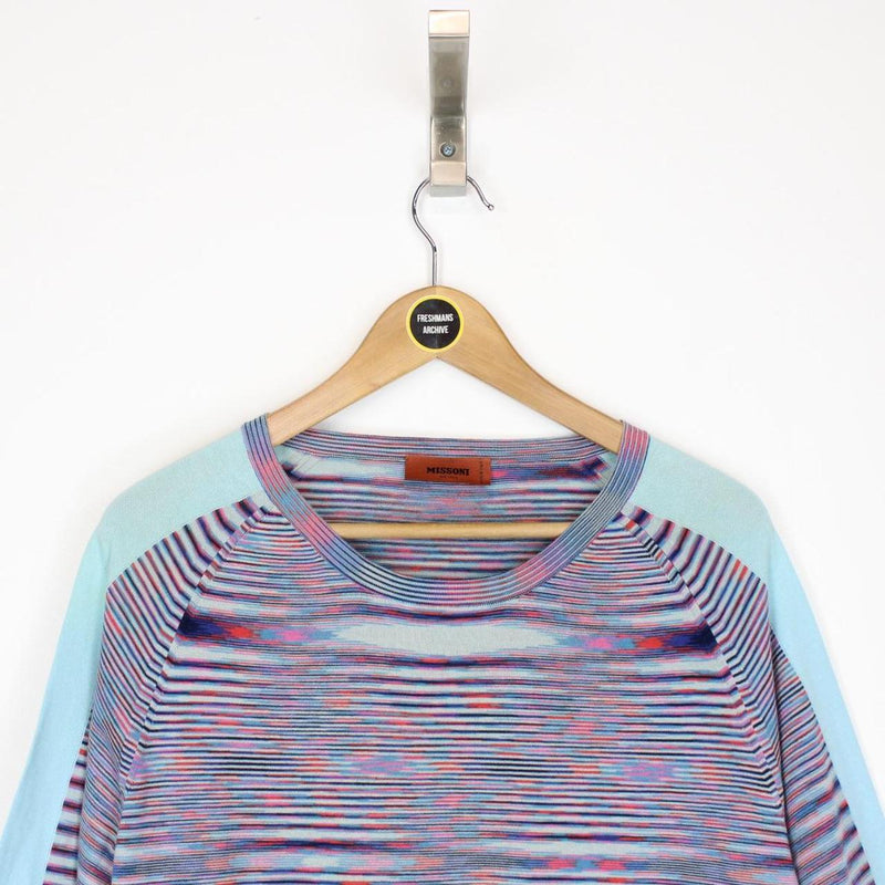 Missoni Multicoloured Striped Short Sleeve Knit T-Shirt