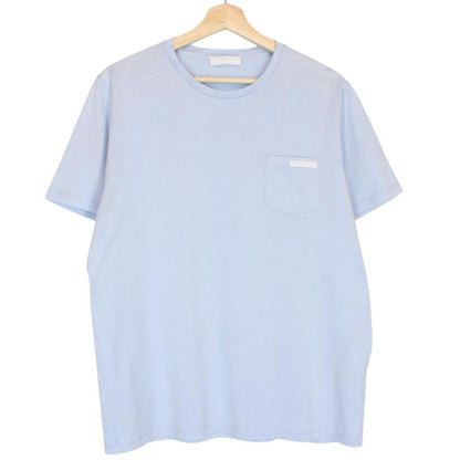 Prada Light Blue Pocket Cotton Short Sleeve T-Shirt