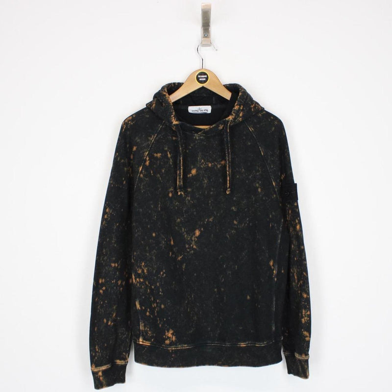 Stone Island AW 2021 Black and Brown OVD Cotton Hoodie Jumper