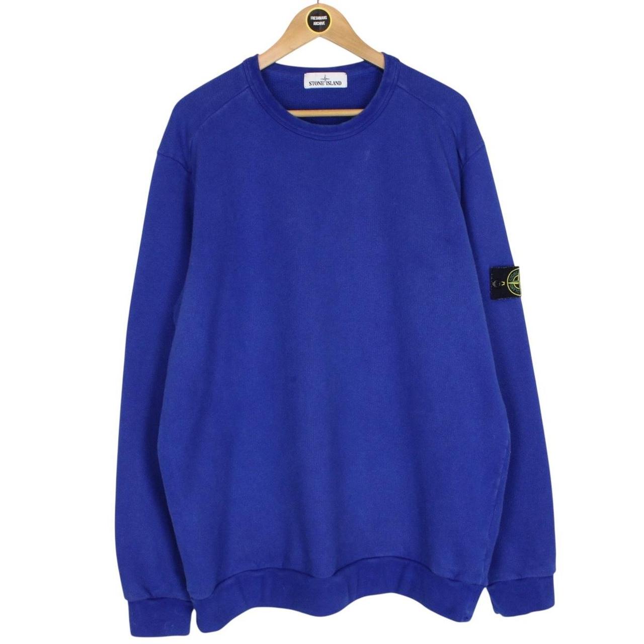 Stone Island Blue Cotton Sweatshirt Jumper