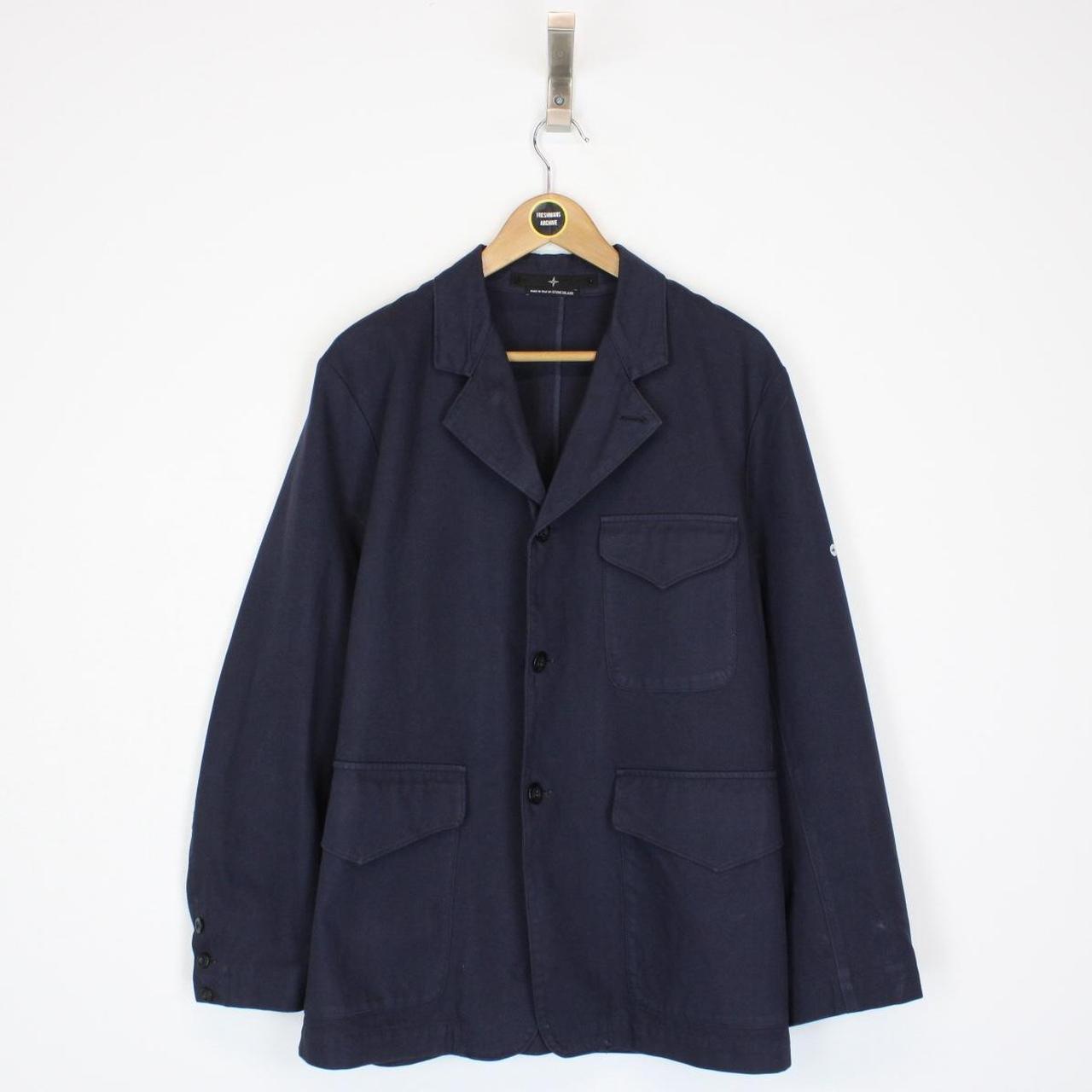 Vintage Stone Island Denims SS 2005 Navy Blue Button Up Cotton Jacket