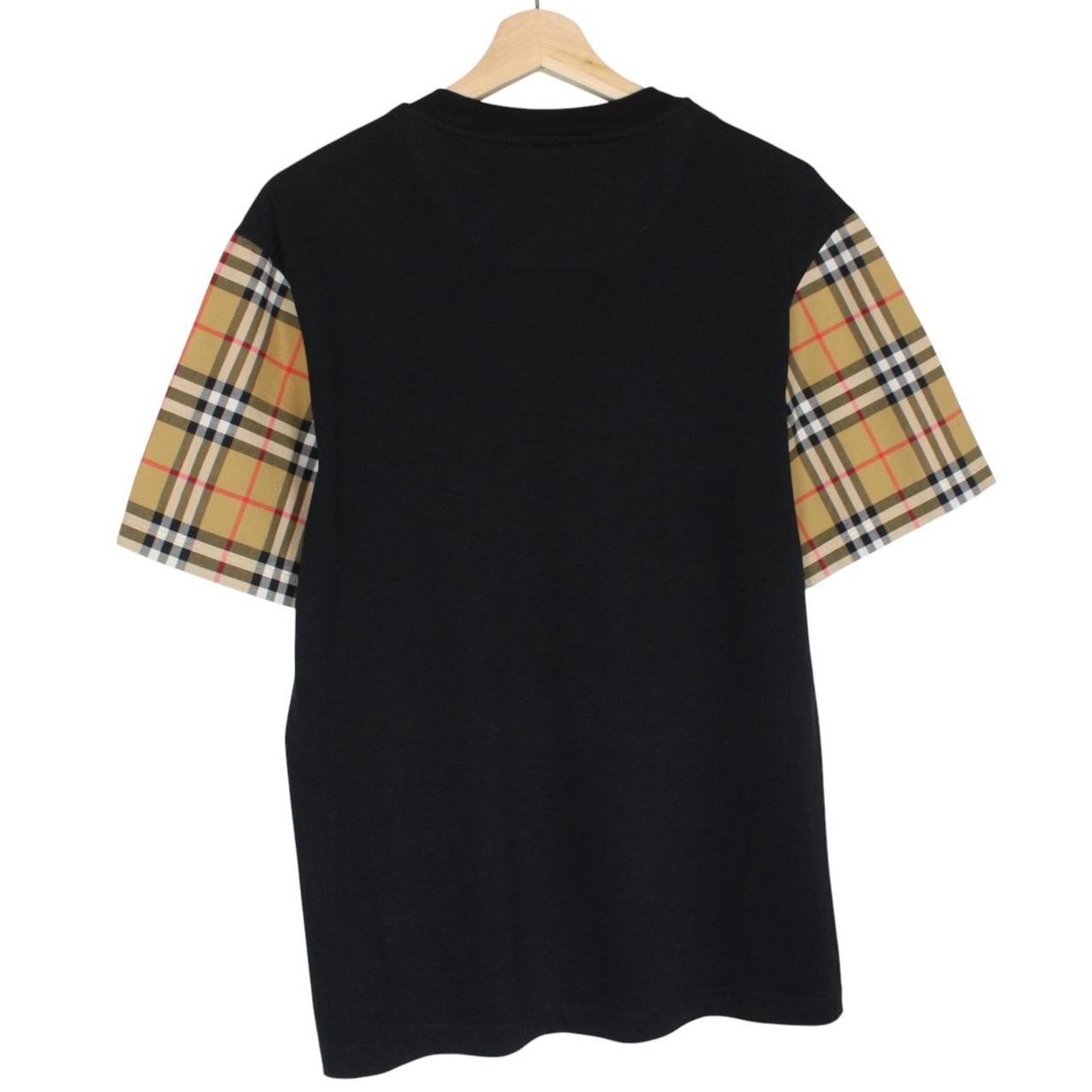 Burberry London Black and Tan Brown Carrick Nova Check Short Sleeve T-Shirt