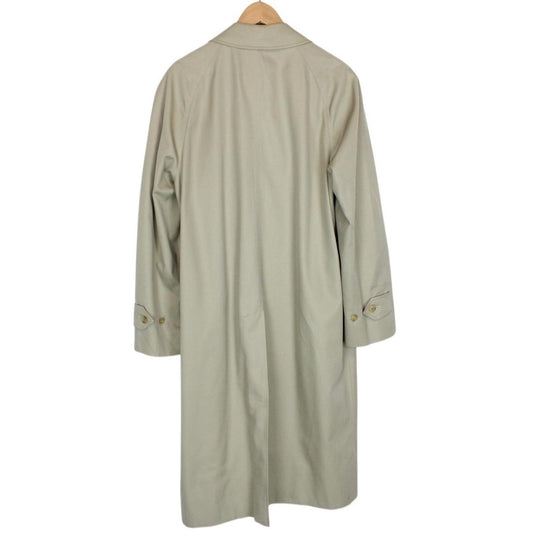 Vintage 90s Burberry Khaki Green Single Breasted Trench Coat