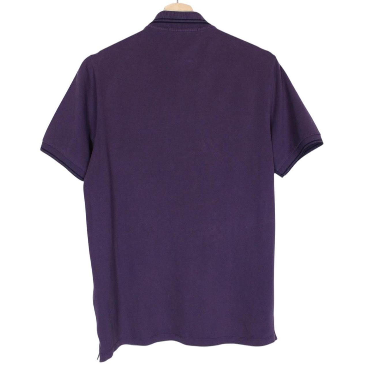 Stone Island Purple Short Sleeve Compass Cotton Polo Shirt