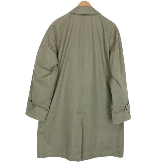 Vintage 90s Burberry Khaki Green Single Breasted Coat