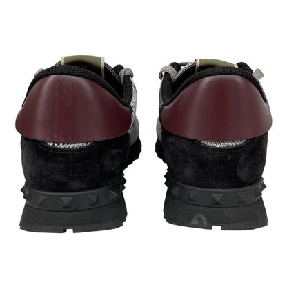 Valentino Garavani Rockrunner Black and Grey Mesh Camouflage Trainers
