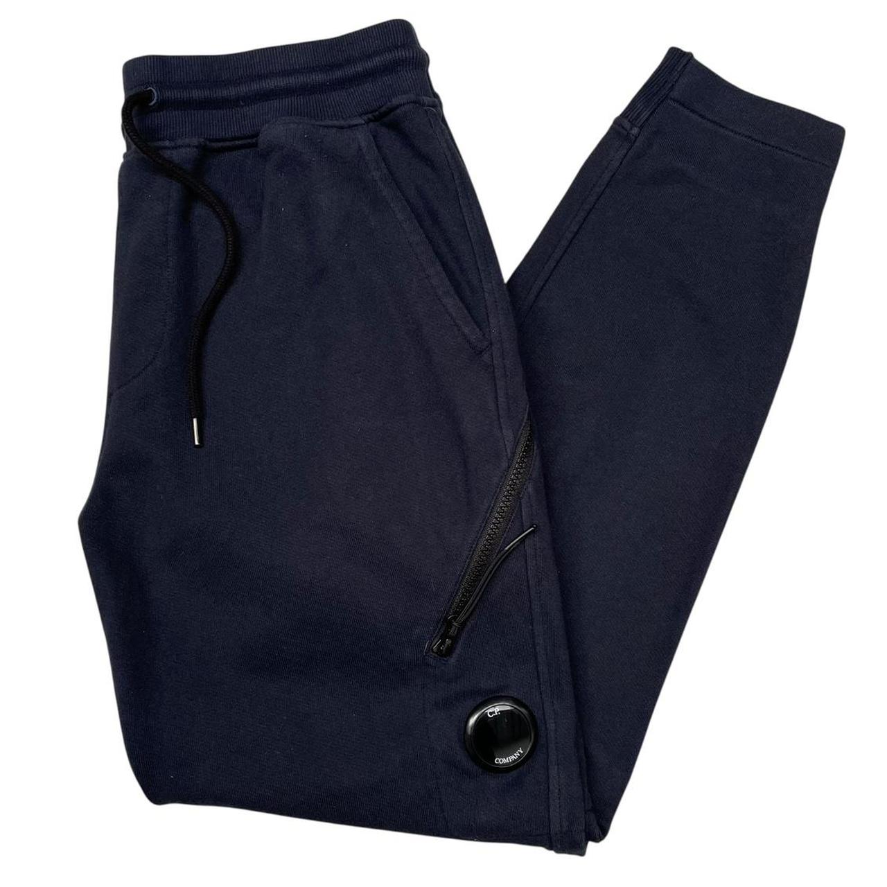 CP Company Navy Blue Goggle Lens Cotton Tracksuit Bottoms / Joggers