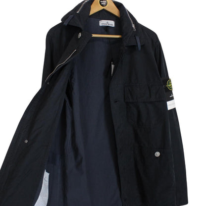Stone Island SS 2023 Navy Blue Cupro Cotton Twill-TC Jacket