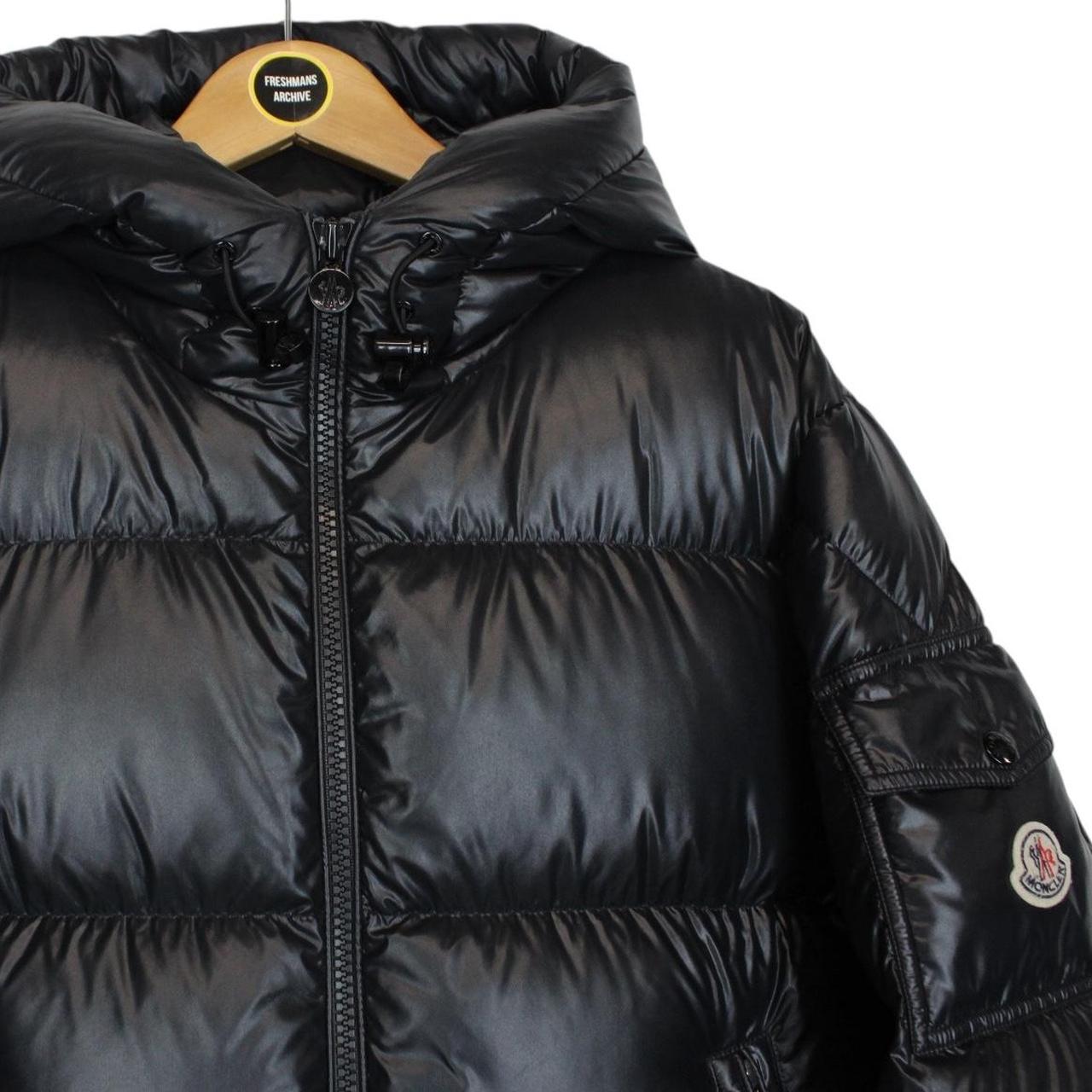 Moncler Ecrins Black Full Zip Hooded Down Jacket