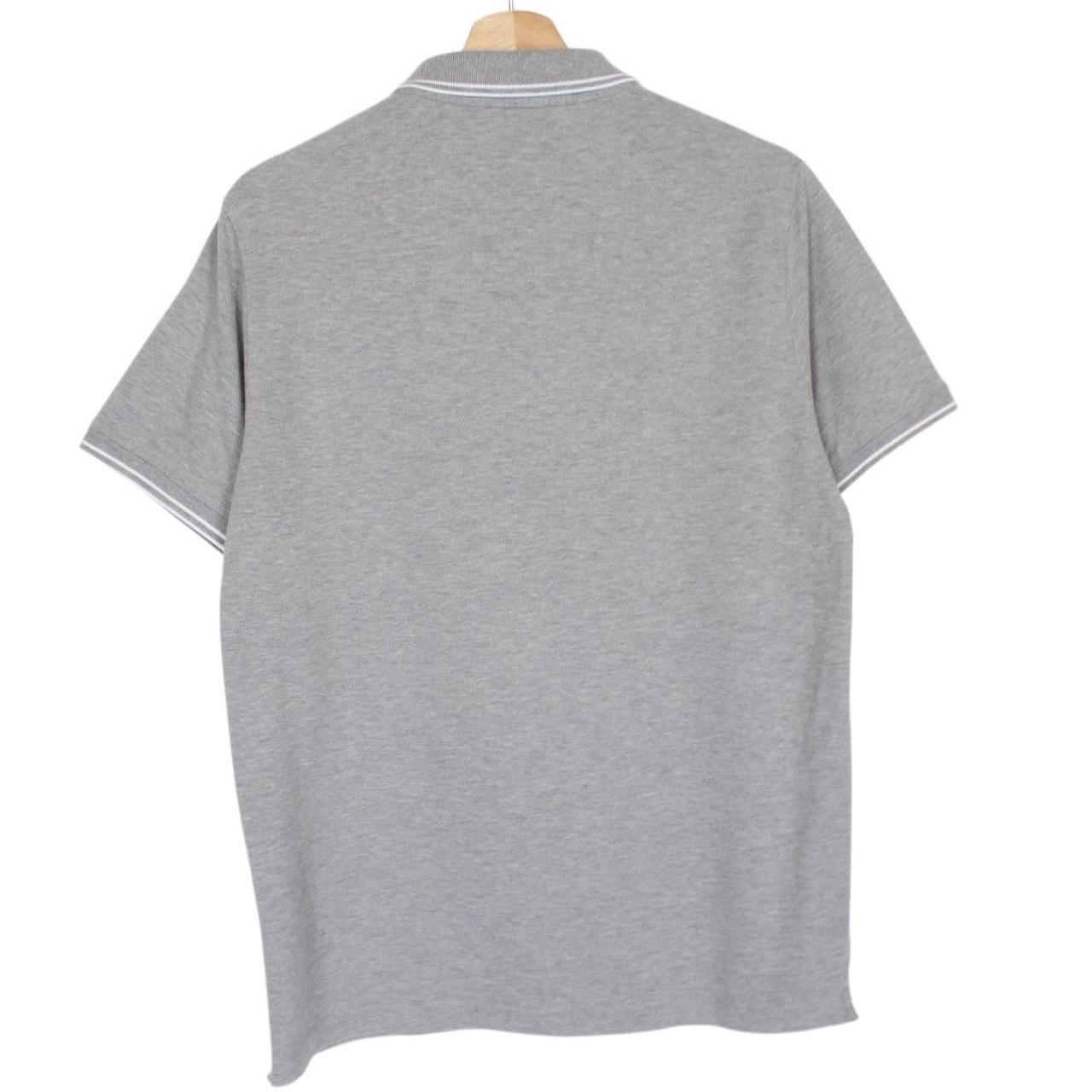 Stone Island Grey Short Sleeve Compass Cotton Polo Shirt