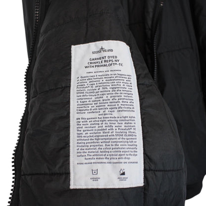 Stone Island AW 2020 Black Garment Dyed Crinkle Reps NY Primaloft Jacket