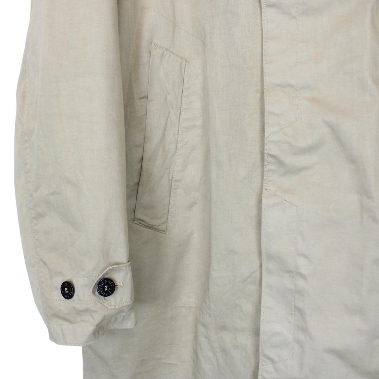 Stone Island AW 2012 Beige Raso Gommato Vinyl Cover Coat with Dutch Rope Lining