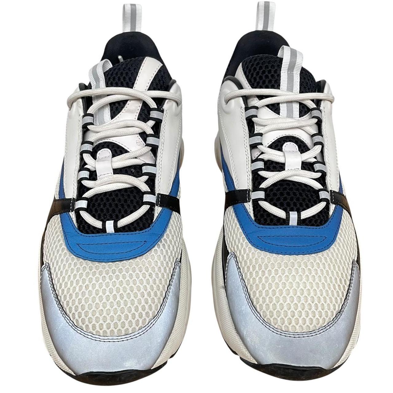 Dior B22 White and Blue Low Trainers