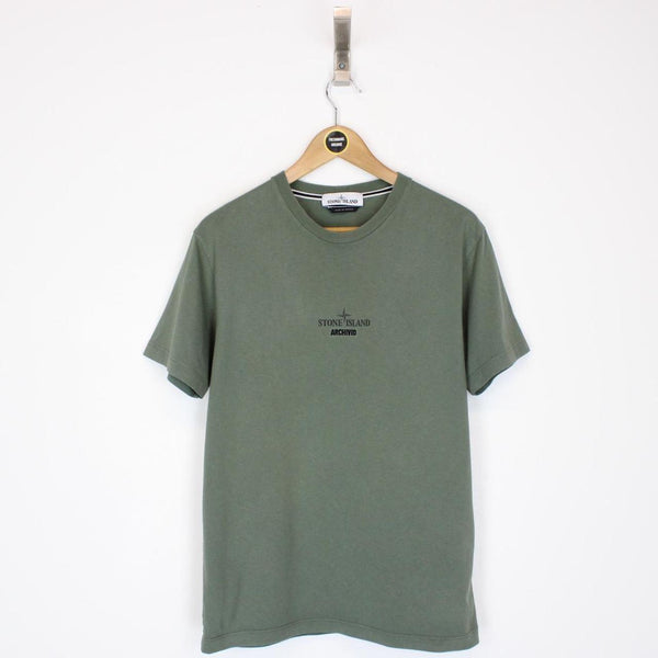 Stone Island Archivio AW 2021 Green Short Sleeve Print T-Shirt