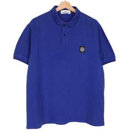 Stone Island AW 2015 Blue Short Sleeve Compass Cotton Polo Shirt