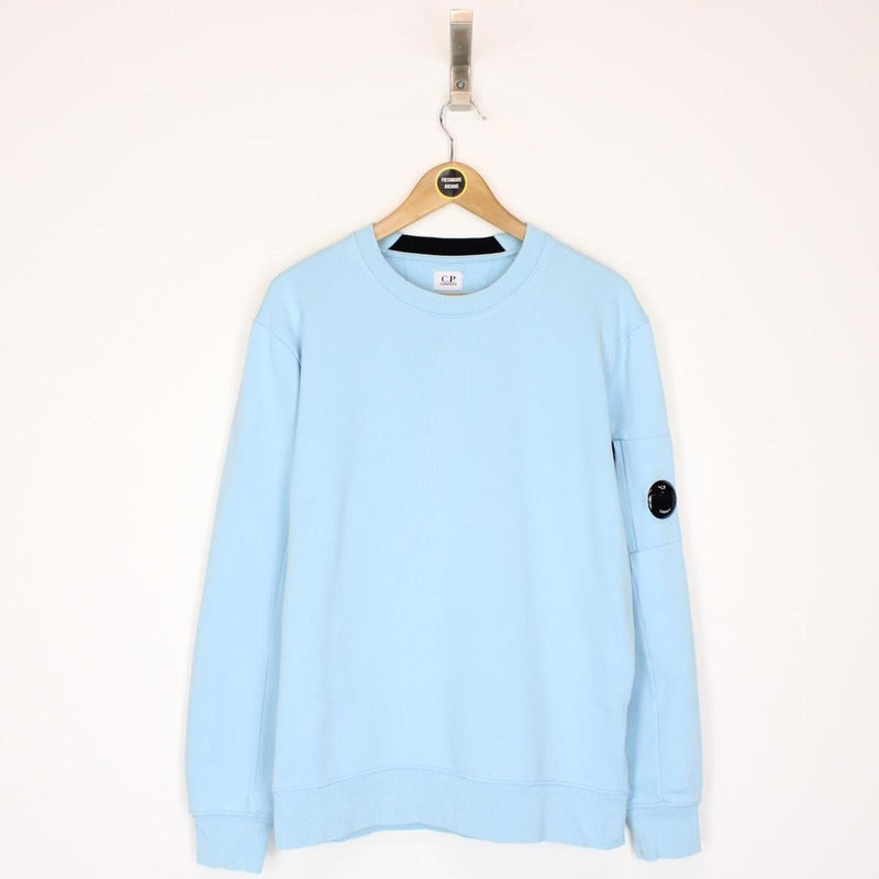 CP Company Light Blue Goggle Lens Cotton Sweatshirt Jumper