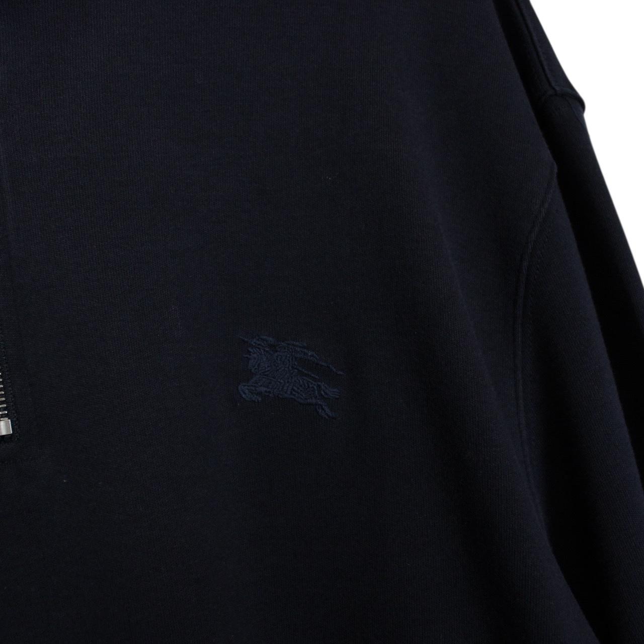 Burberry Brit Navy Blue 1/4 Zip Cotton Sweatshirt Jumper
