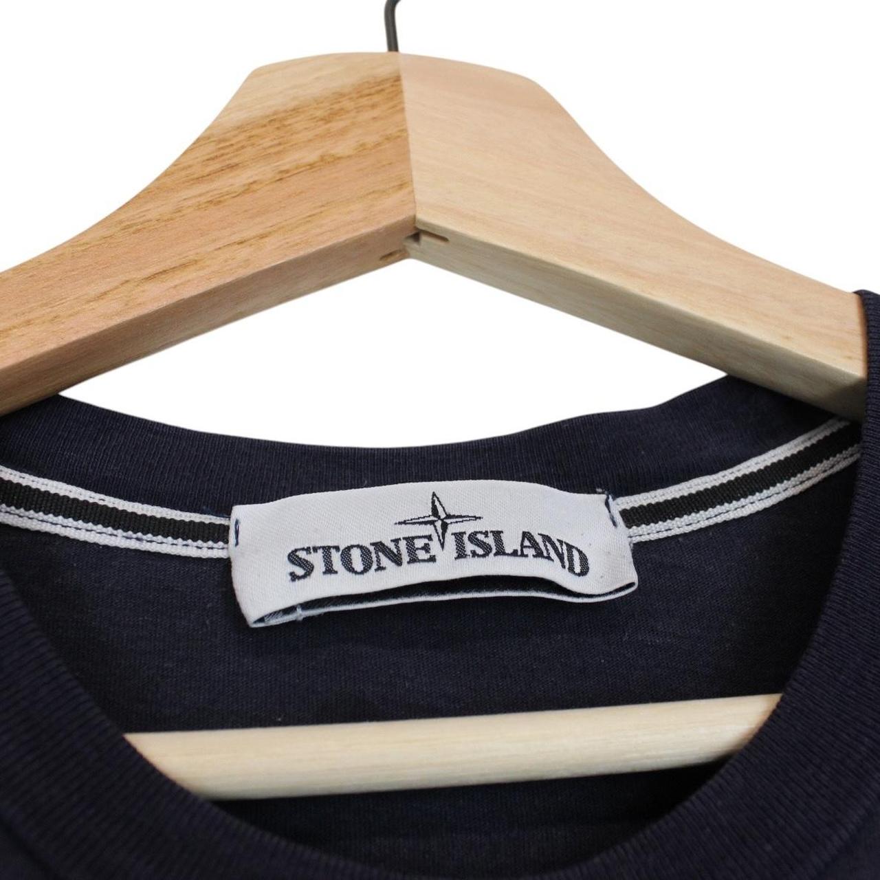 Stone Island AW 2016 Navy Blue Short Sleeve Cotton Logo Print T-Shirt