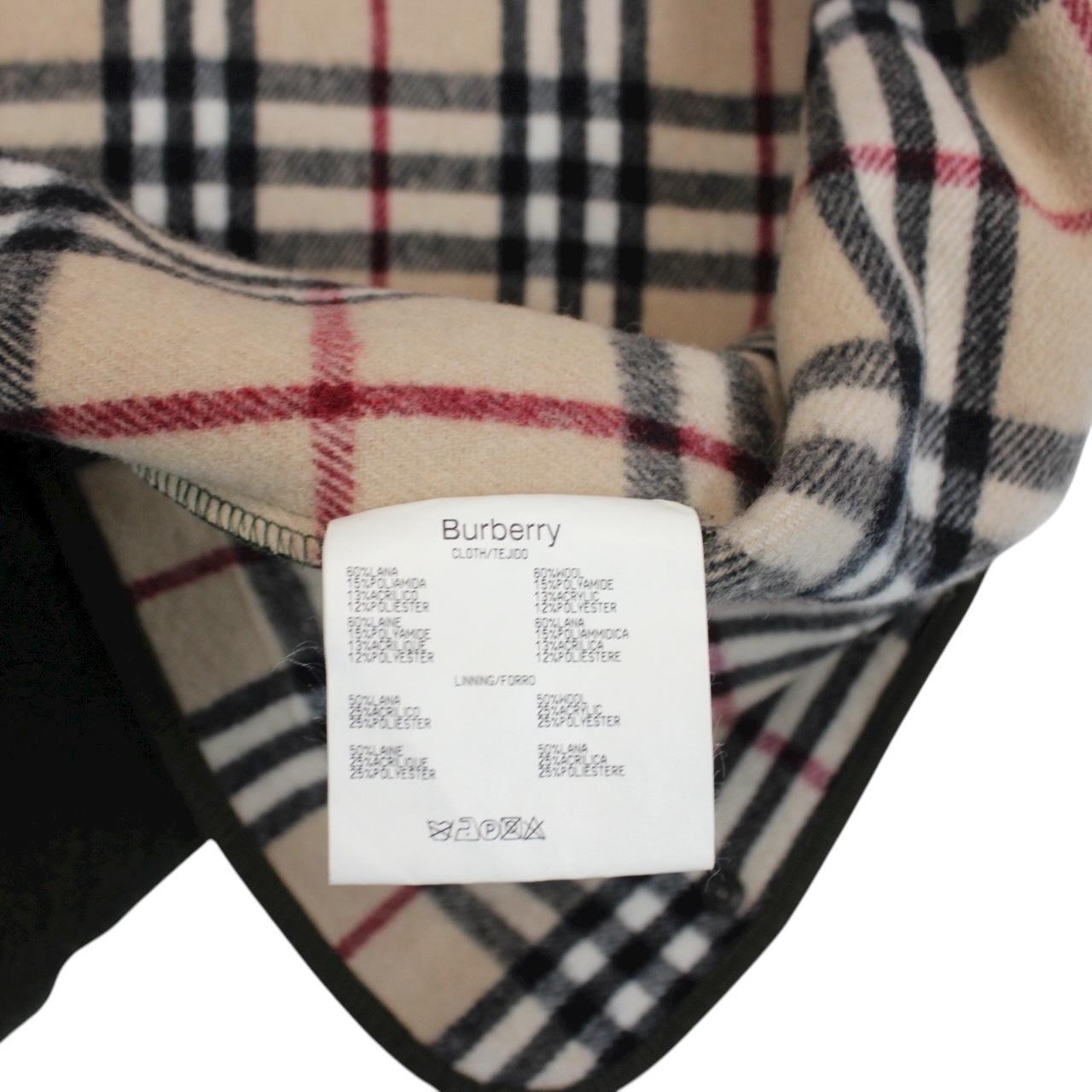 Vintage Burberry London Khaki Green Nova Check Wool Blend Knit Sweater Vest