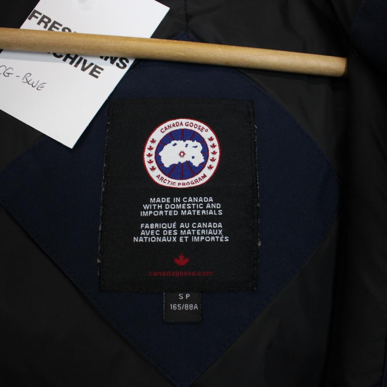 Canada Goose Navy Blue Rossclair Parka Down Coat with Fur Trim