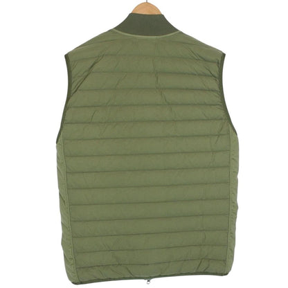 Stone Island SS 2021 Loom Woven Chambers Stretch Nylon TC Green Down Gilet