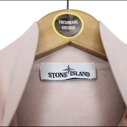 Stone Island SS 2021 Pink Full Zip Cotton Sweatshirt Jumper