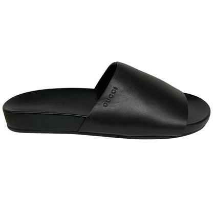 Gucci Black Logo Slides