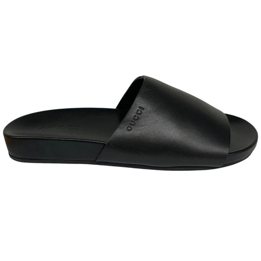 Gucci Black Logo Slides