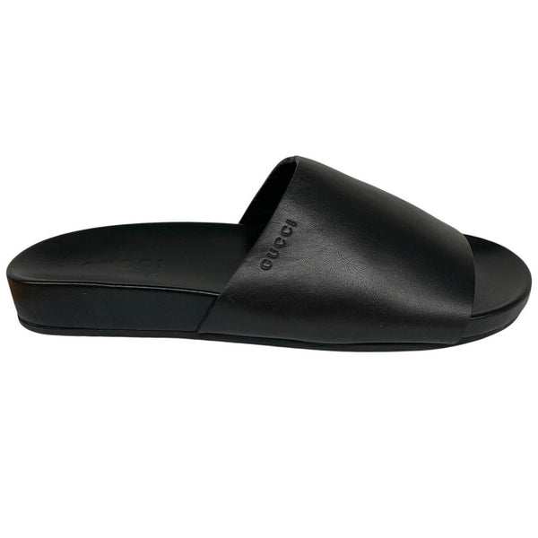 Gucci Black Logo Slides