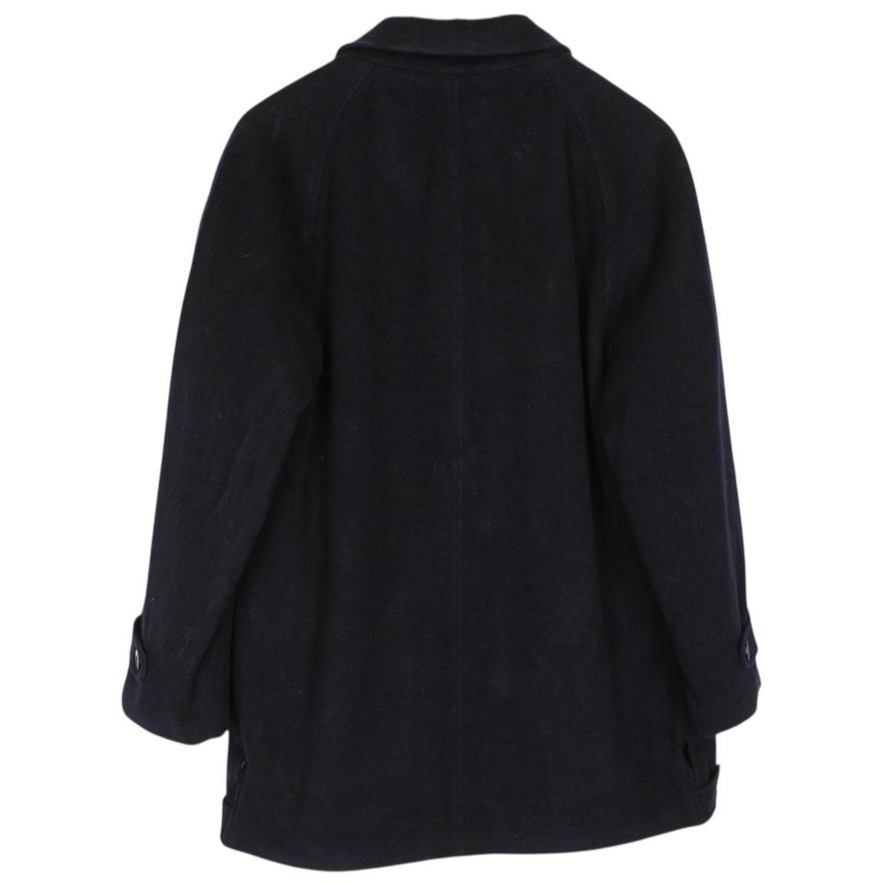 Vintage Burberry London Navy Blue Virgin Wool Blend Coat