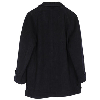 Vintage Burberry London Navy Blue Virgin Wool Blend Coat