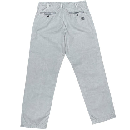 Stone Island SS 2024 Light Blue LO Fit Cotton Trousers
