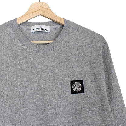 Stone Island AW 2019 Grey Long Sleeve Compass T-Shirt