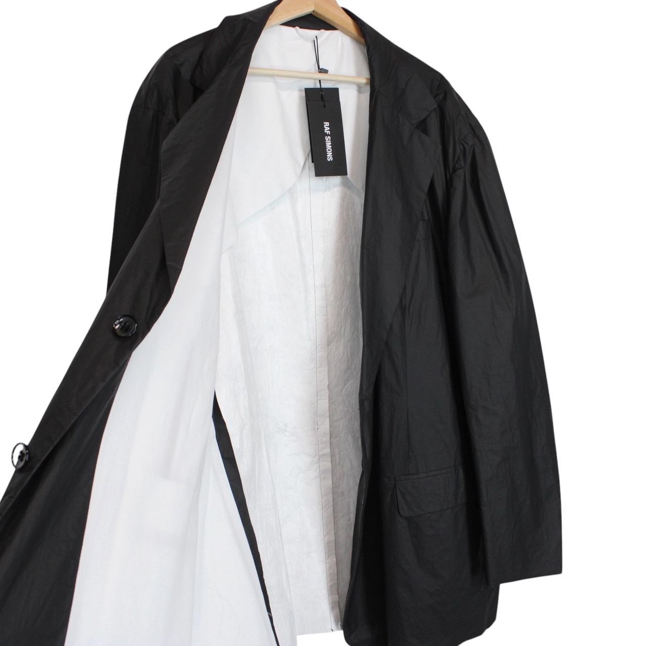 Raf Simons SS21 Black Technical Nylon Oversized Blazer