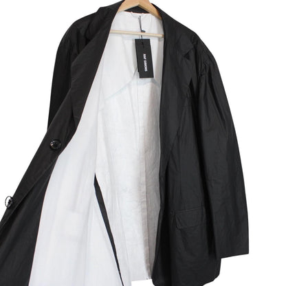 Raf Simons SS21 Black Technical Nylon Oversized Blazer