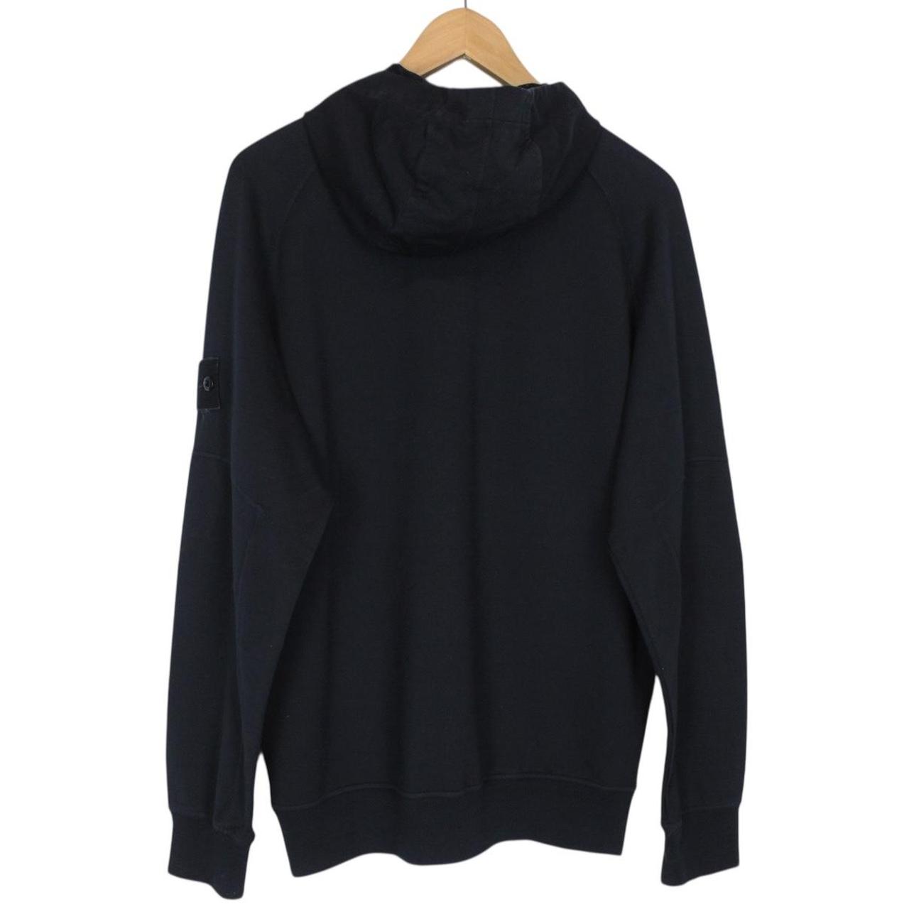 Stone Island Ghost SS 2020 Navy Blue Cotton 1/4 Zip Hoodie Jumper