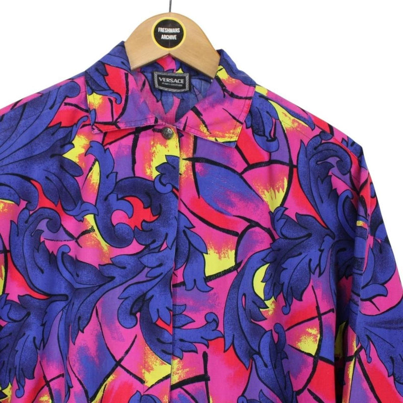 Vintage Versace Jeans Couture Multicoloured Long Sleeve Cotton Shirt