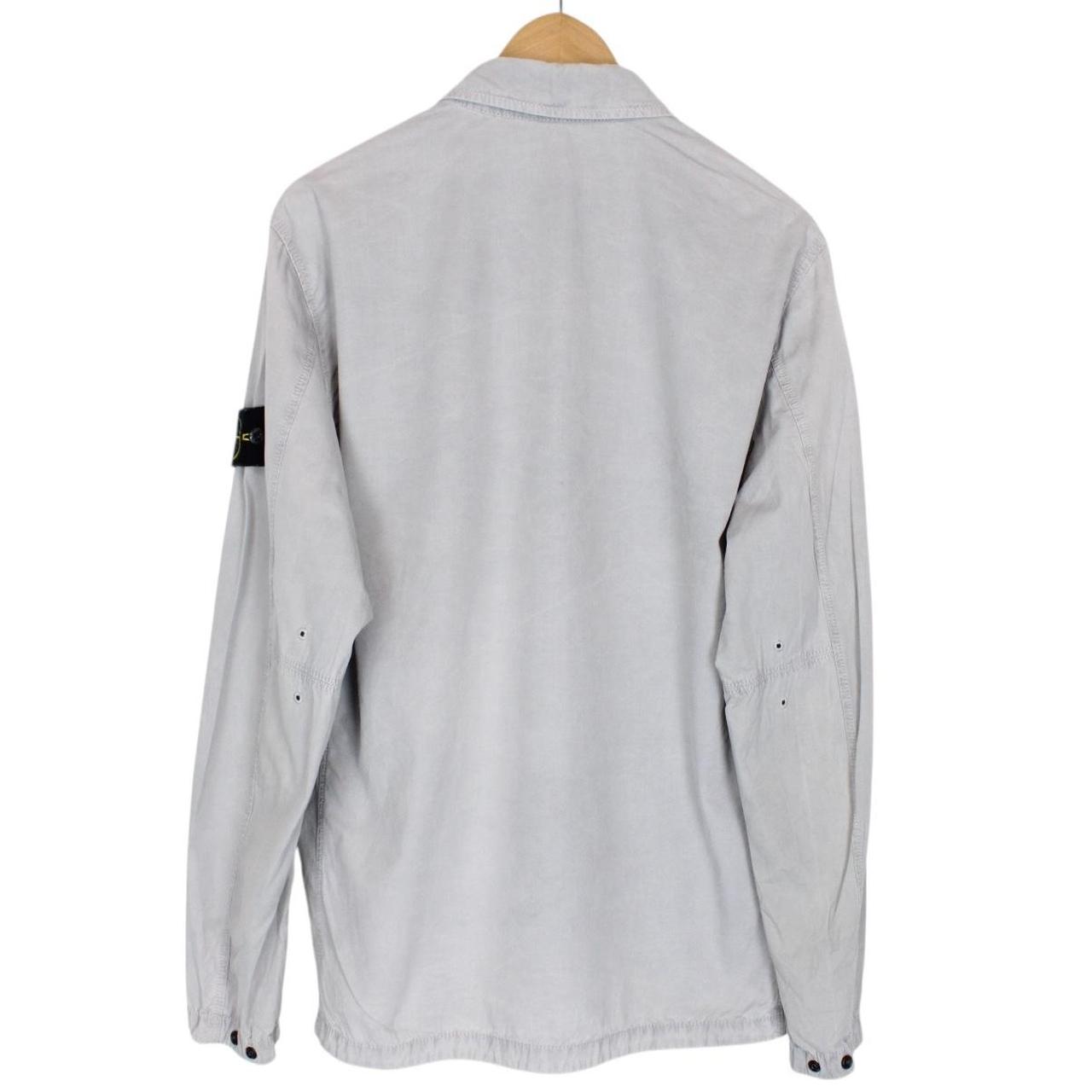 Stone Island AW 2021 Grey Full Zip Cotton Overshirt Jacket
