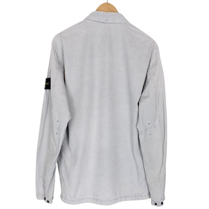 Stone Island AW 2021 Grey Full Zip Cotton Overshirt Jacket
